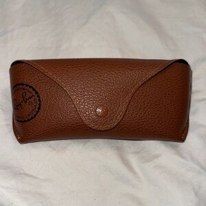 Ray-Ban Brown Leather Glasses Case